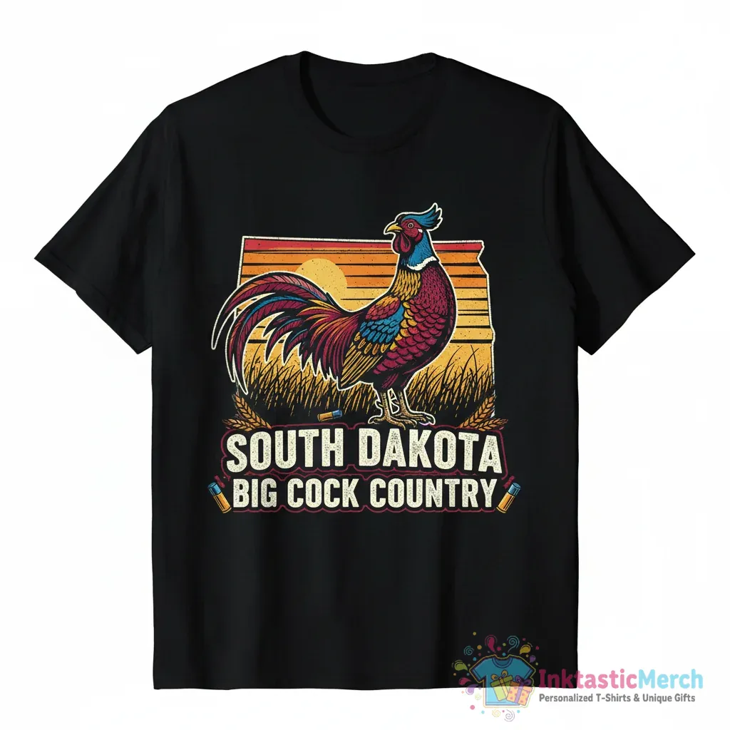 South Dakota is big cock country pheasant shirt 1 South Dakota is big cock country pheasant shirt - High Quality Printed T-Shirt