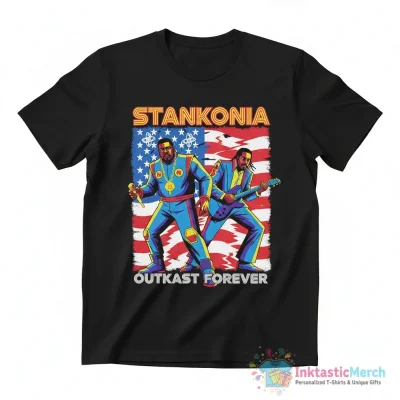 Stankonia style hip hop OutKast American flag retro shirt - High Quality Printed T-Shirt