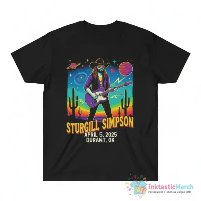 Sturgill Simpson on april 5 2025 in Durant ok tour shirt - High Quality Printed T-Shirt