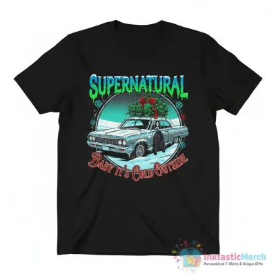 Supernatural Baby it’s cold outside Christmas shirt - High Quality Printed T-Shirt