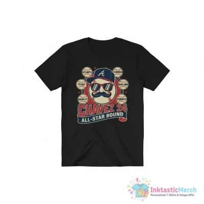 Team Atlanta Braves Chavez 24 Jesse Chavez for all star get coach to Texas shirt - High Quality Printed T-Shirt
