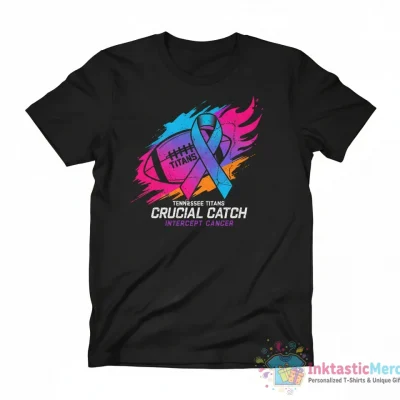 Tennessee Titans 2024 NFL Crucial Catch Intercept Cancer shirt - High Quality Printed T-Shirt