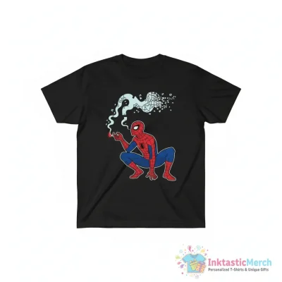 The Amazing Smokerman Spider-man smoking shirt - High Quality Printed T-Shirt
