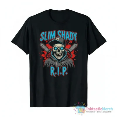 The Death Of Slim Shady Eminem Chainsaw Shady shirt - High Quality Printed T-Shirt
