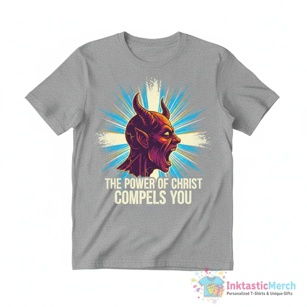 The Exorcist the power of Christ Compels You shirt 1 The Exorcist the power of Christ Compels You shirt - High Quality Printed T-Shirt