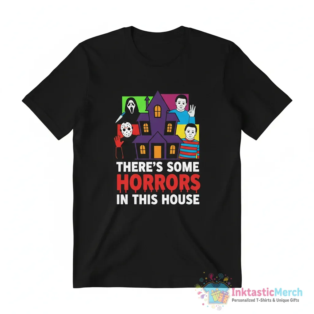 There’s Some Horrors In This House Halloween Character Shirt 1 There’s Some Horrors In This House Halloween Character Shirt - High Quality Printed T-Shirt