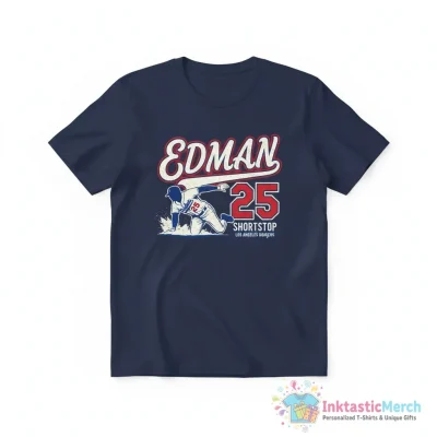 Tommy Edman #25 Los Angeles Dodger baseball short stop shirt - High Quality Printed T-Shirt