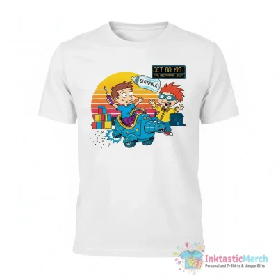 Tommy Pickles and Chuckie Finster Rugrats X Marty and Doc Back to the Future Outamilk shirt - High Quality Printed T-Shirt