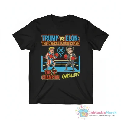 Trump Vs Elon Musk political anti Elon Musk shirt - High Quality Printed T-Shirt