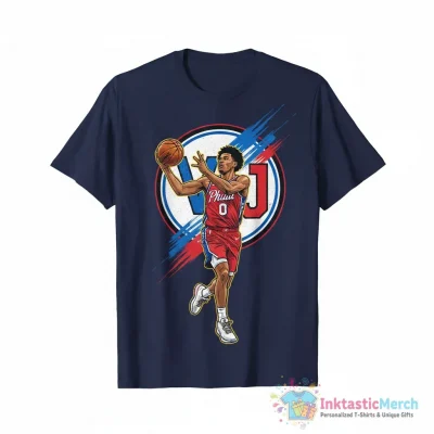 Tyrese Maxey VJ Philadelphia 76ers basketball shirt - High Quality Printed T-Shirt