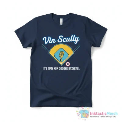 Vin Scully Quote It’s Time for Dodger Baseball shirt - High Quality Printed T-Shirt