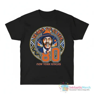 Walt Frazier 80 Years of Clyde New York Knicks shirt - High Quality Printed T-Shirt