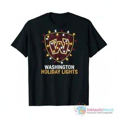 Washington Commanders Holiday Lights Christmas shirt - High Quality Printed T-Shirt