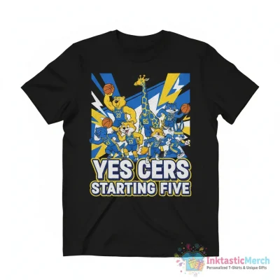Yes Cers Starting 5 Indiana Pacers Basketball Cartoon shirt - High Quality Printed T-Shirt