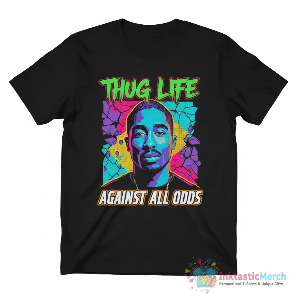 2Pac thug life against all odds shirt 1 2Pac thug life against all odds shirt - High Quality Printed T-Shirt