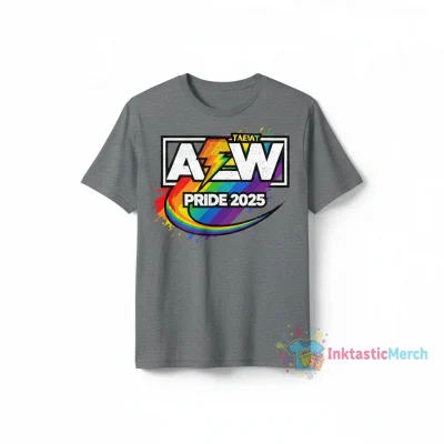 AEW Pride 2025 rainbow t-shirt