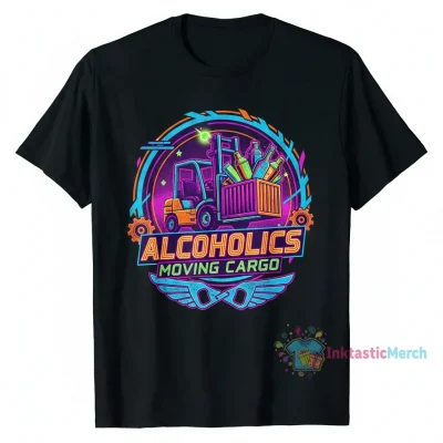 Alcoholics Moving Cargo T-Shirt - Unique Graphic Tee