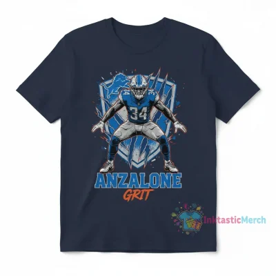 Alex Anzalone Grit Pose Detroit Lions T-Shirt