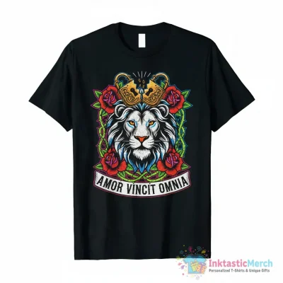 "Amor vincit omnia - white background" Essential T-Shirt for Sale by ResGerendae - High Quality Printed T-Shirt