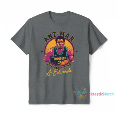 Anthony Edwards Portrait Signature Vintage T-Shirt