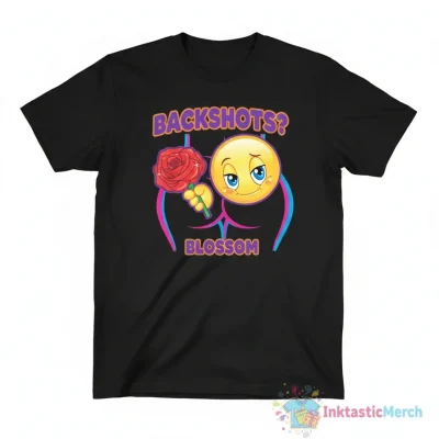 Backshots emoji rose shirt