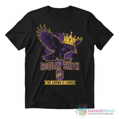 Baltimore Ravens Roquan Smith the crown is yours name and number signature shirt - High Quality Printed T-Shirt