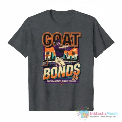 Barry Bonds GOAT San Francisco Giants baseball graphic shirt - High Quality Printed T-Shirt