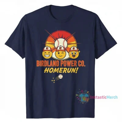 Birdland Power Co Homerun Emoji T-Shirt | Baseball Fan Apparel