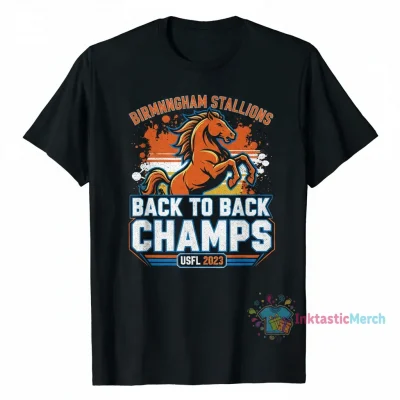 Birmingham Stallions Back-to-Back USFL Champs '23 Tee