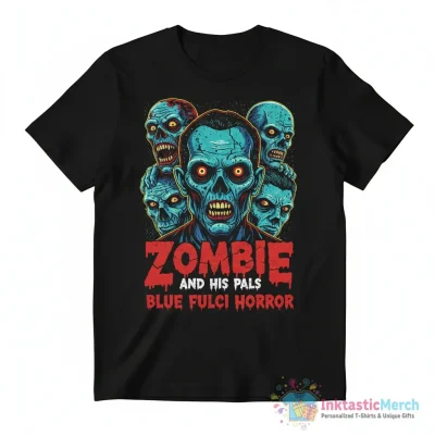 Blue lucio fulci horror Zombie And His Pals Horror Essential T-Shirt