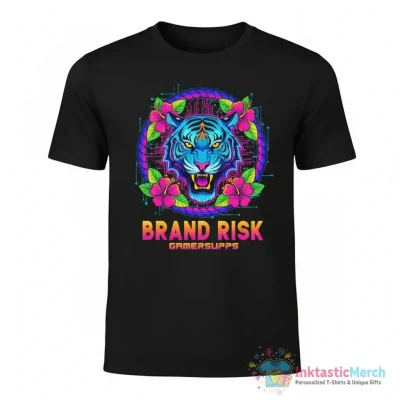 Brand Risk Gamersupps tiger and flowers shirt - High Quality Printed T-Shirt