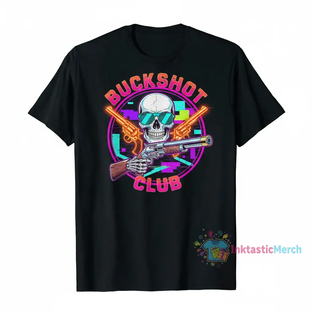 Buckshot Roulette - Club Graphic T-Shirt 1 Buckshot Roulette - Club Graphic T-Shirt
