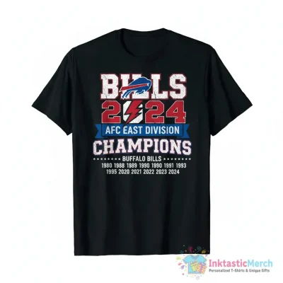 Buffalo Bills AFC East Division Champs 2024 Celebration shirt - High Quality Printed T-Shirt
