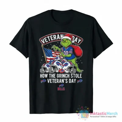 Buffalo Bills how the Grinch stole Veteran’s Day shirt - High Quality Printed T-Shirt