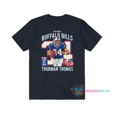 Buffalo Bills Thurman Thomas 1991 NFL MVP 2x First Team All-Pro T-Shirt