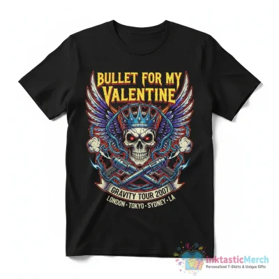 Bullet for my Valentine tour vintage shirt - High Quality Printed T-Shirt