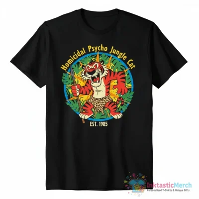 Calvin and Hobbes Homicidal Psycho Jungle Cat shirt - High Quality Printed T-Shirt