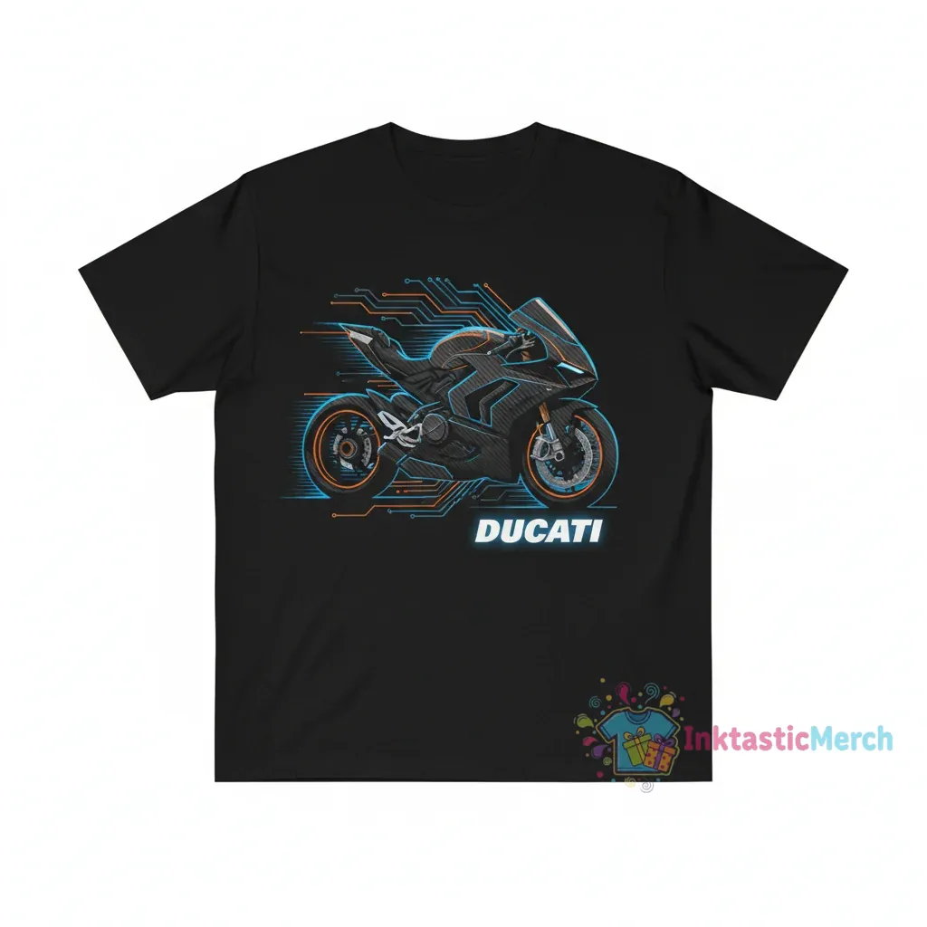 Carbon fiber Ducati" Graphic T-Shirt 1 Carbon fiber Ducati" Graphic T-Shirt