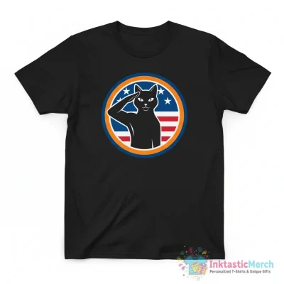"Cat saluting" Essential T-Shirt for Sale by LboutiqueUS - High Quality Printed T-Shirt