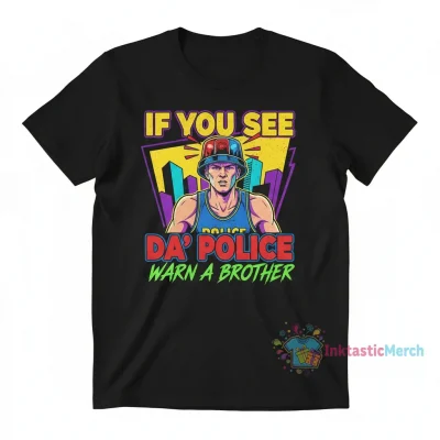 Chet Holmgren wearing If you see Da’ Police Warn A Brother shirt