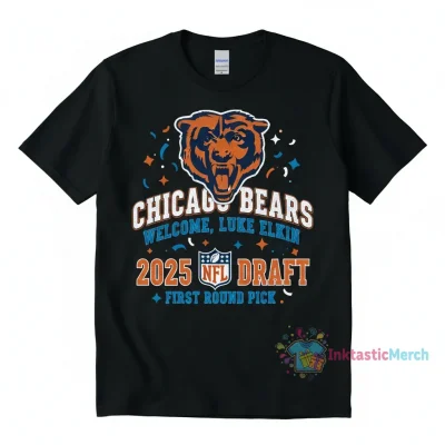 2025 NFL Draft Chicago Bears Luke Elkin Fan T-Shirt