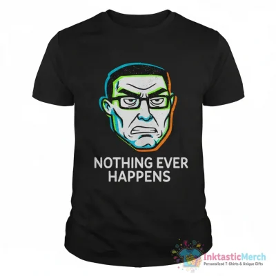 "Chudjak Meme T-Shirt – Angry Wojak Parody Face & “Nothing Ever Happens” Quote" Essential T-Shirt for Sale by Qusai998 - High Quality Printed T-Shirt