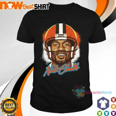Cleveland Browns Nick Chubb Signature Portrait T-Shirt