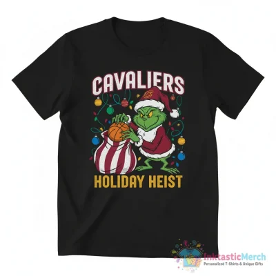 Cleveland Cavaliers Christmas Grinch Santa Holiday shirt - High Quality Printed T-Shirt