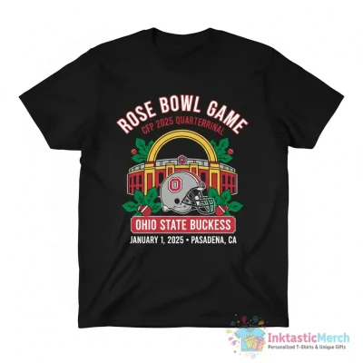 College Football Playoff 2025 Ohio State Buckeyes Rose Bowl Game Bound T-Shirt - High Quality Printed T-Shirt