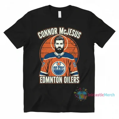Connor McDavid Edmonton Oilers "McJesus" Hockey Graphic T-Shirt