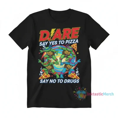 D.A.R.E. Ninja Turtles say yes to Pizza say no to drugs shirt