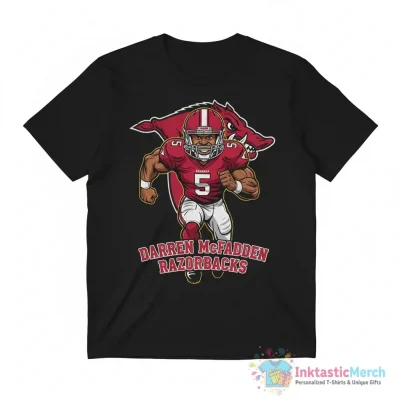 Darren McFadden Arkansas Razorback football caricature shirt - High Quality Printed T-Shirt