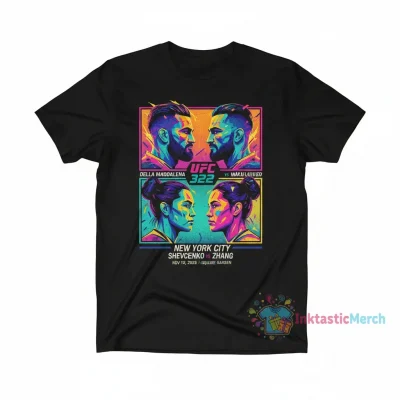 UFC 322 New York City Matchup Shirt: Della Maddalena vs Makhachev & Shevchenko vs Zhang