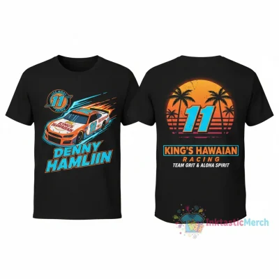 Denny Hamlin King's Hawaiian Joe Gibbs Racing 2-Sided T-Shirt